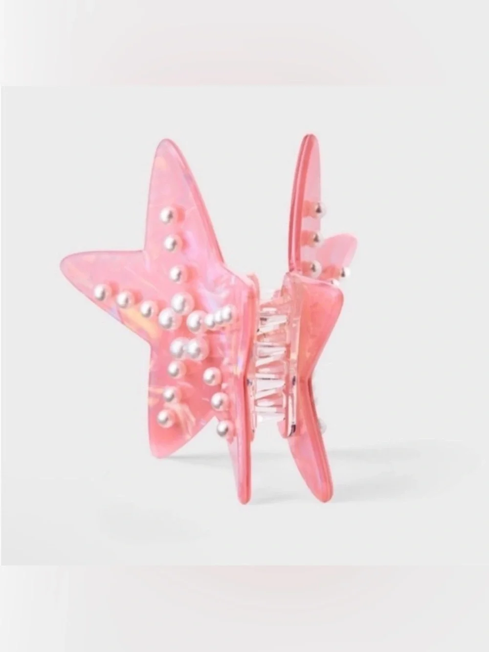 NWT Roller Rabbit x Target Pink Starfish Pearl Claw Clip Limited Edition